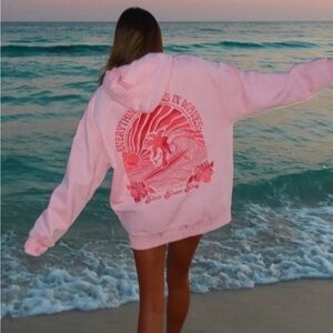 Pink Graphic Hoodie